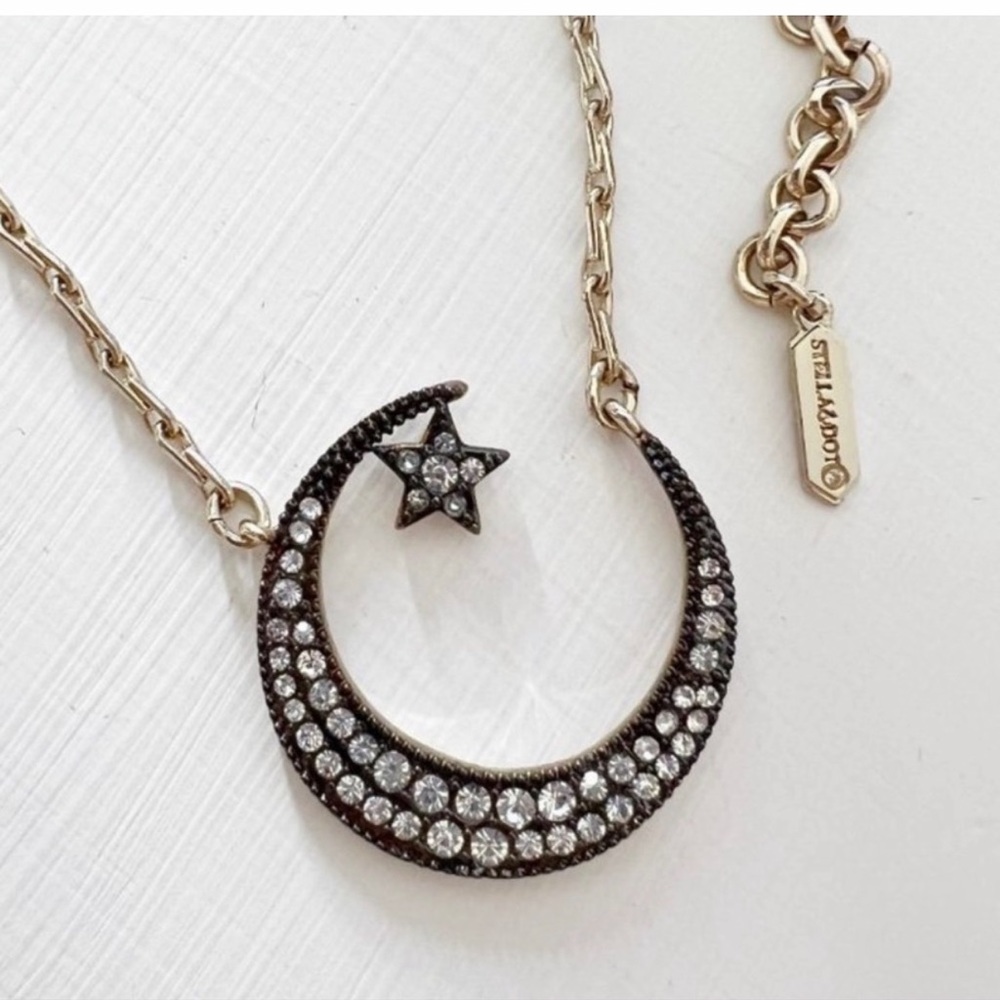 Stella & Dot | Necklace | Pave Crescent Necklace